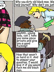 Pretty blonde girl and old black fucker John Persons interracial porn