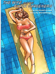 Black sex cartoons featuring slutty hot babe and some huge black weiner