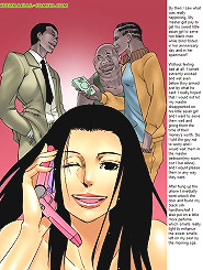 Slutty asian chick and two black fuckers interracial toons